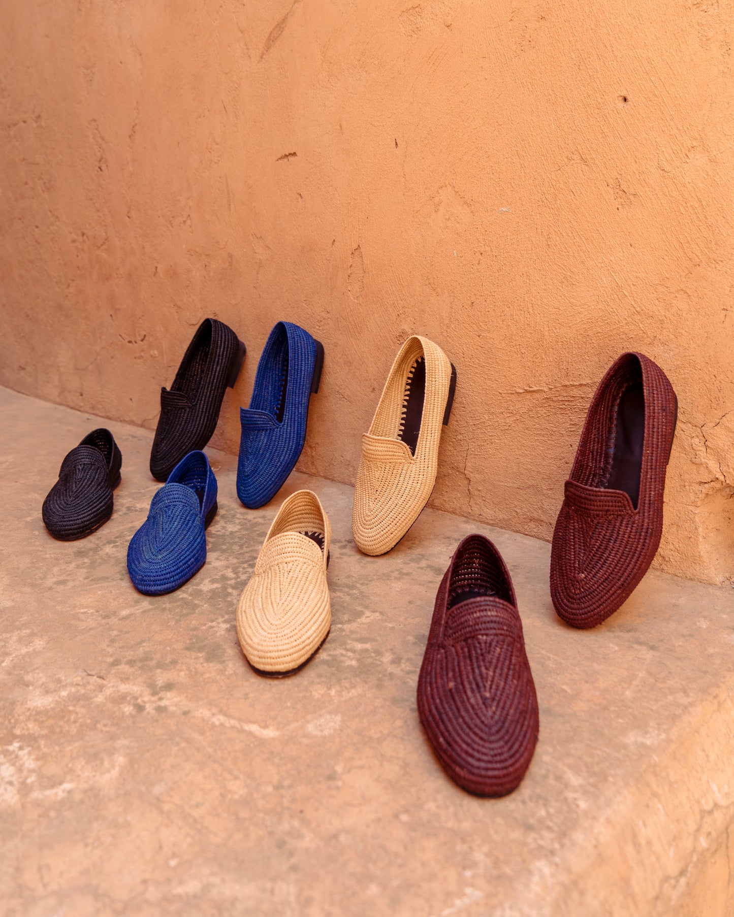 Brown Raffia Loafers for Men – Handwoven Moroccan Slip-On Dress Shoes