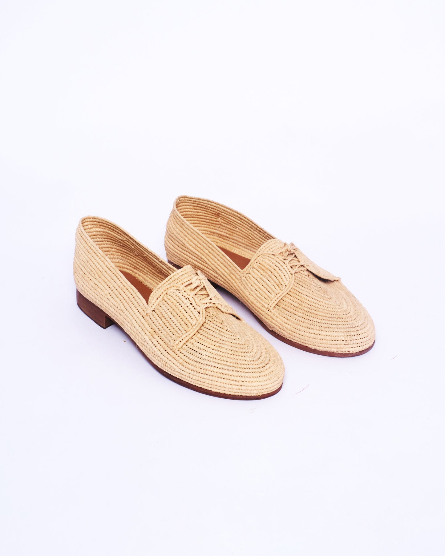 Women’s Handmade Raffia Loafers – Natural Moroccan Slip-Ons