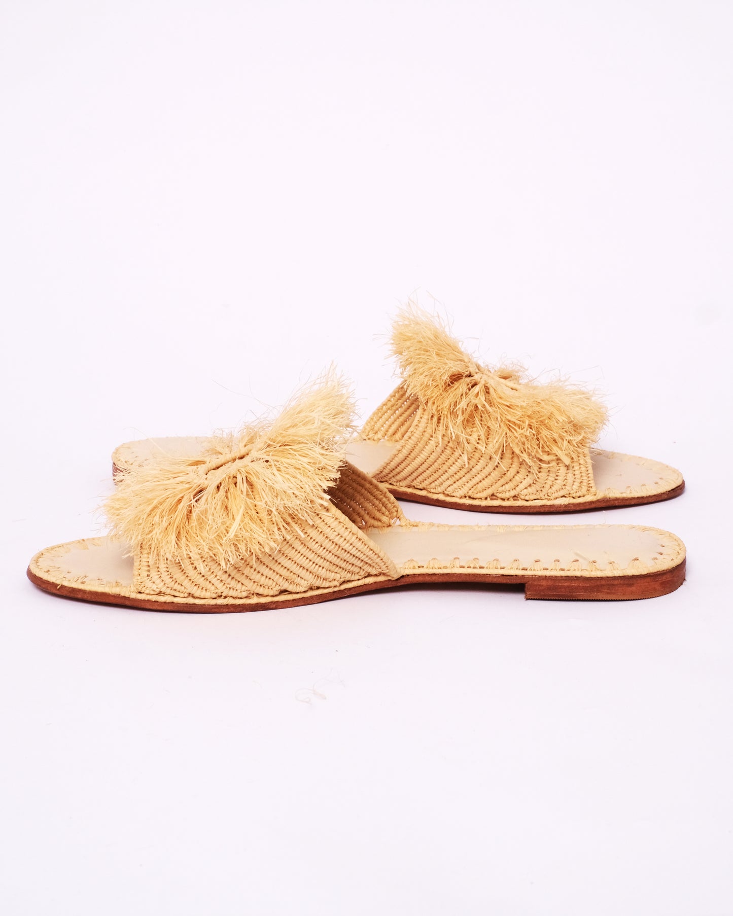 Women’s Handmade Raffia Slides – Moroccan Artisan Craft