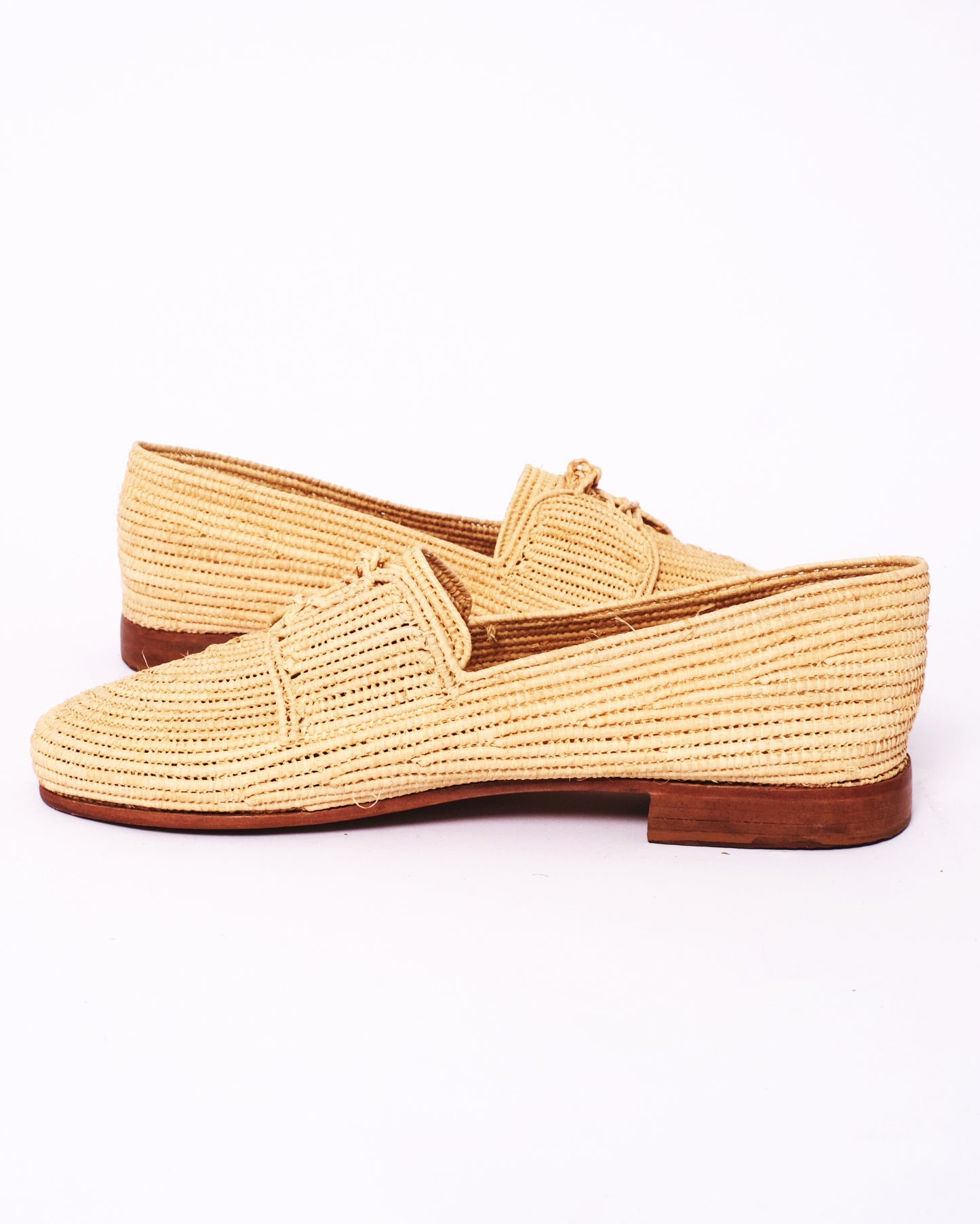 Women’s Handmade Raffia Loafers – Natural Moroccan Slip-Ons