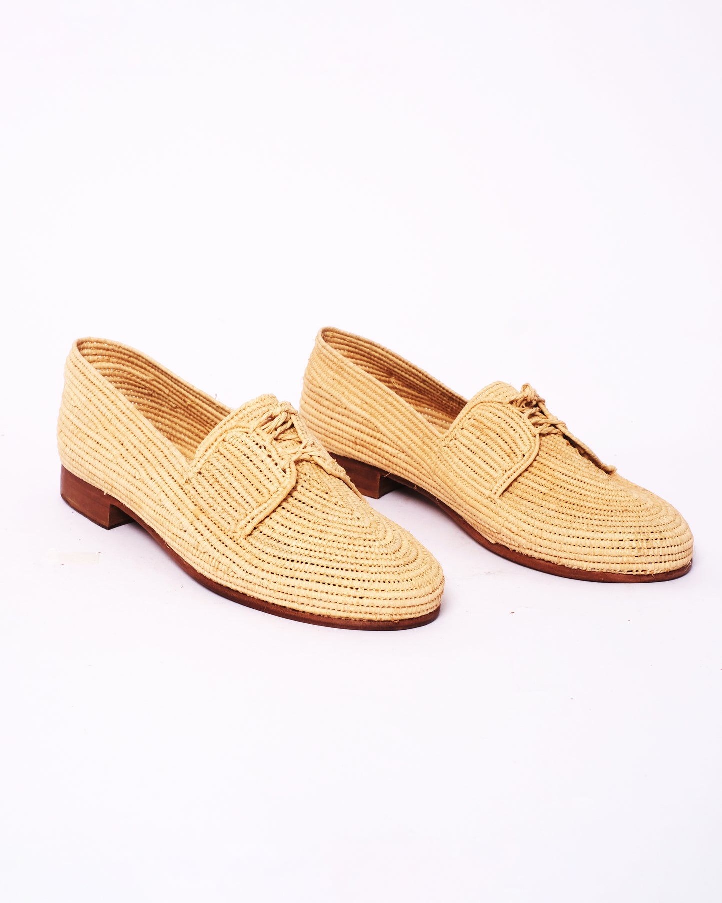 Women’s Handmade Raffia Loafers – Natural Moroccan Slip-Ons