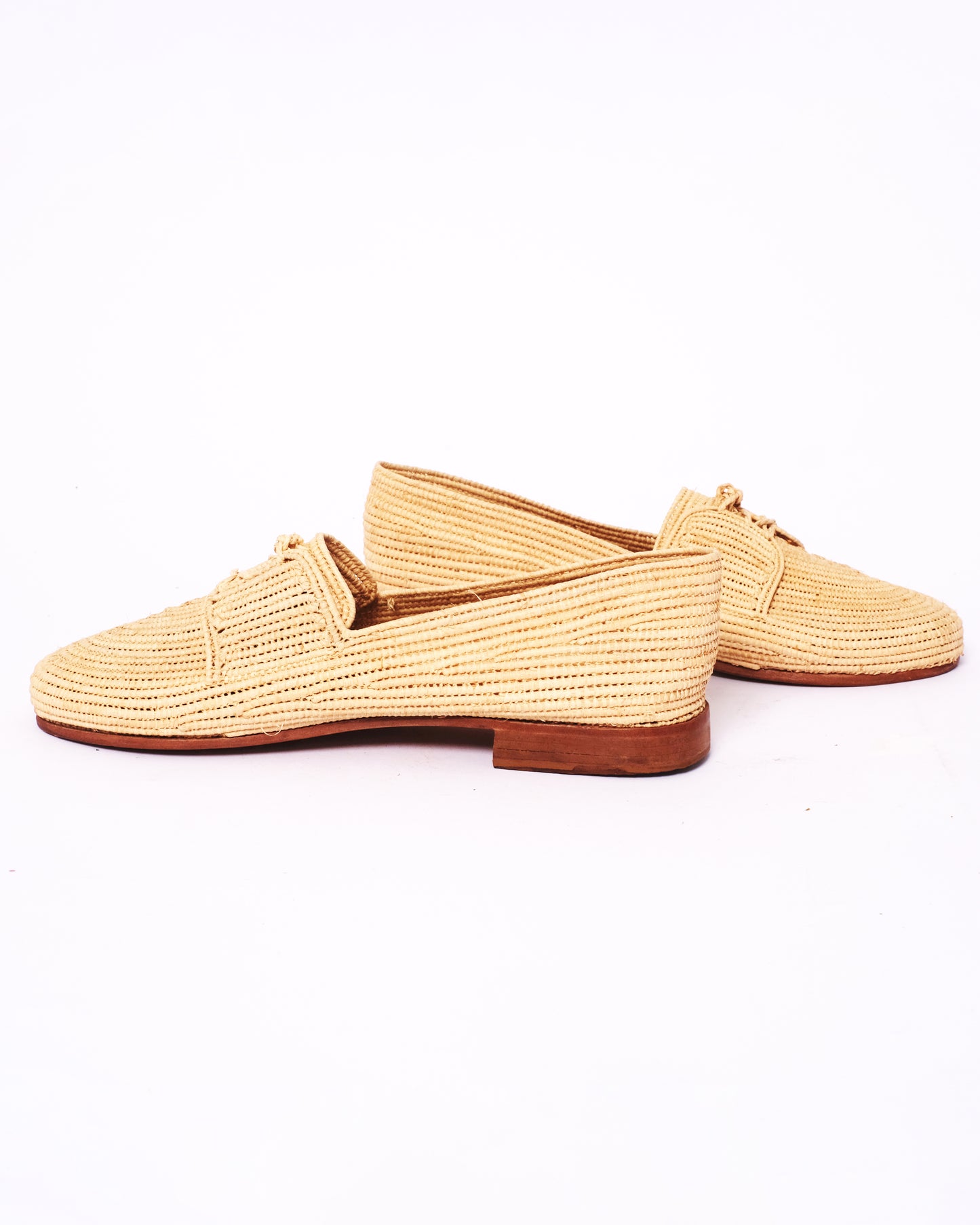 Women’s Handmade Raffia Loafers – Natural Moroccan Slip-Ons