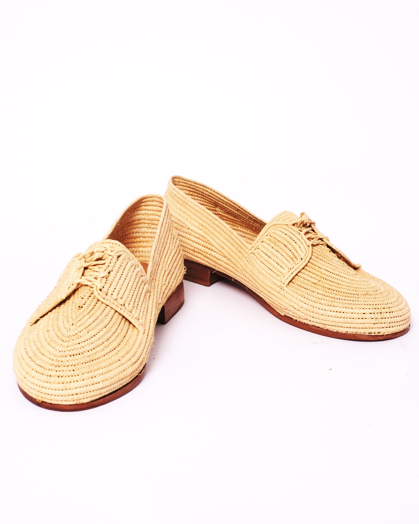 Women’s Handmade Raffia Loafers – Natural Moroccan Slip-Ons