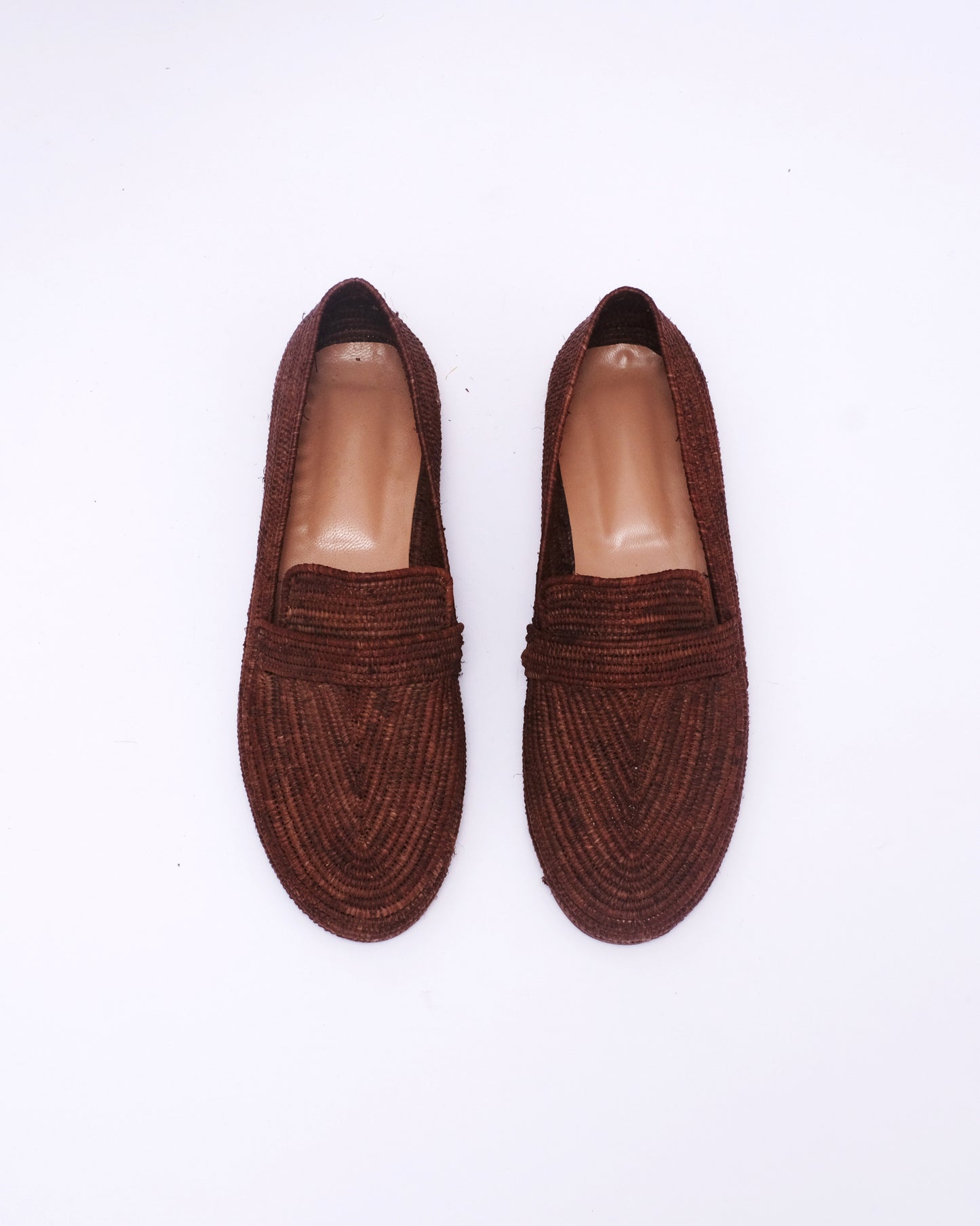 Brown Raffia Loafers – Handmade Women’s Shoes from Morocco